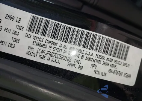 2013 Jeep Grand Cherokee Laredo z USA, uszkodzony, nr VIN 1C4RJFAG7DC503189